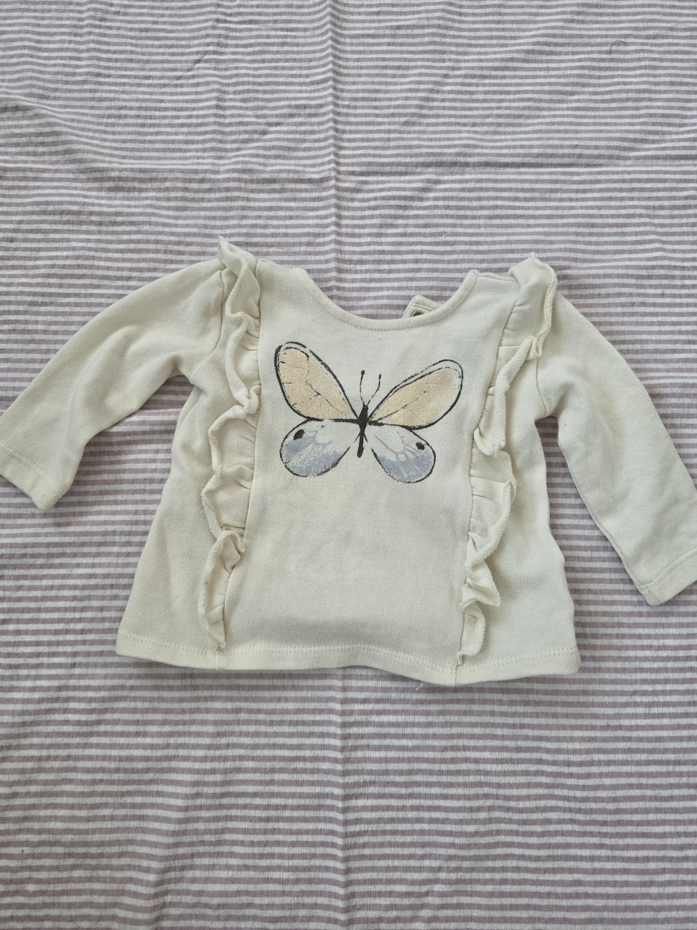 Grayson Mini Butterfly Ruffle Sweatshirt | 3–6M
